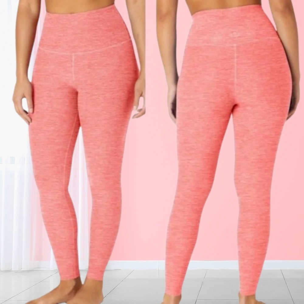 Beyond Yoga - Pink High Waisted Space Dye Leggings - Size Large